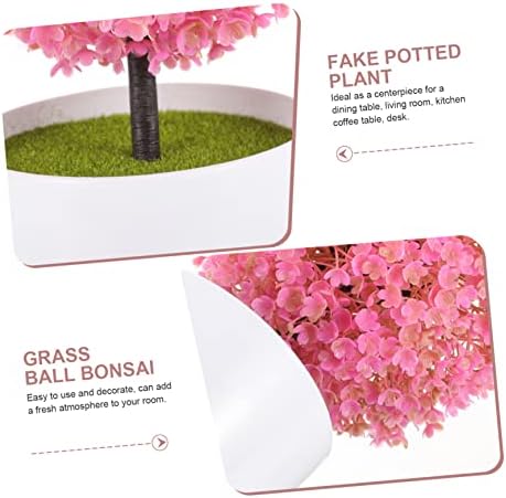 VICASKY 2Pcs Faux Topiary Ball Trees Artificial Potted Plant Decor