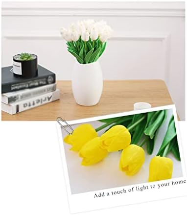Real Touch Artificial Tulip Flowers with Vase Bouquet Set