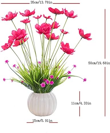 Artificial Hydrangea Bouquet with Vase for Home Decor