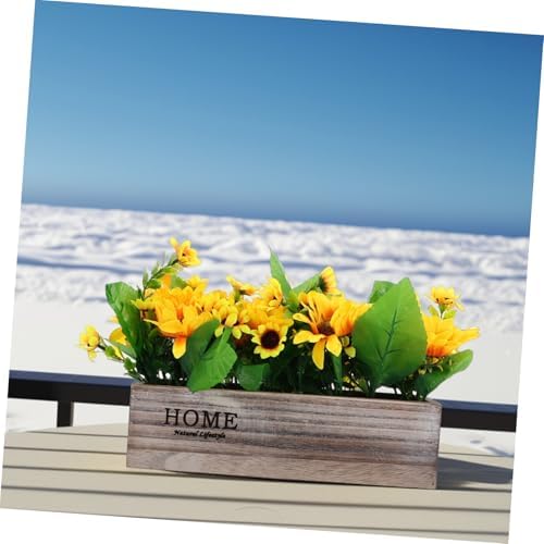 Artificial Sunflower Potted Plant for Shelf Decor
