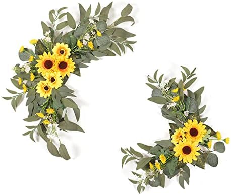 DULRLLY 2Pcs Artificial Wedding Arch Flowers Kit