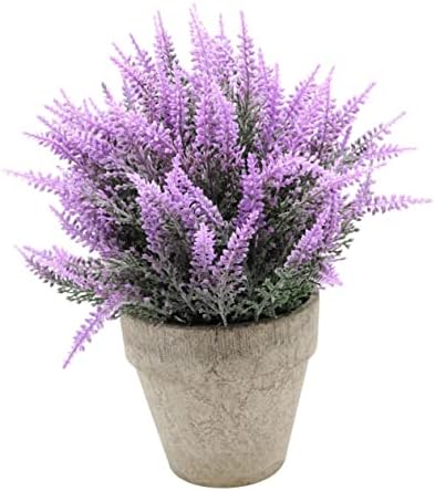 Unomor Artificial Lavender Plant in Pot