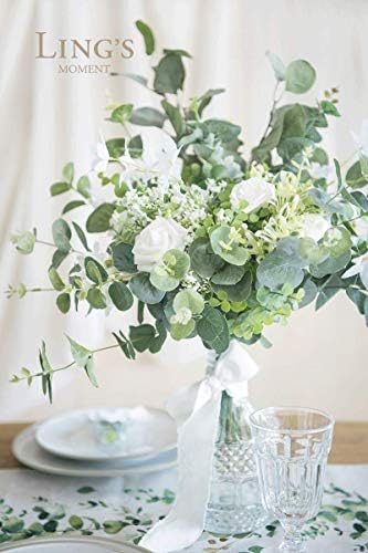Lings Moment Artificial Eucalyptus Greenery 18Pcs Hanging Decor