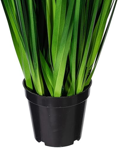 Vickerman 36 Inch Artificial Extra Full Green Grass with Black Pot