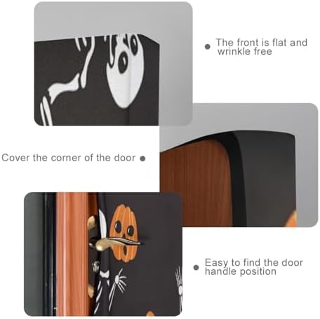 Susiyo Halloween Skeletons Pumpkins Door Cover 32x79 Inch