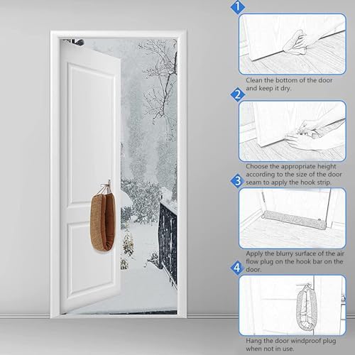 Yaoliucp Door Draft Stopper 36 Inch Triangular Blocker with Handle