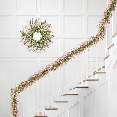Pink Spring Garland for Home Decor