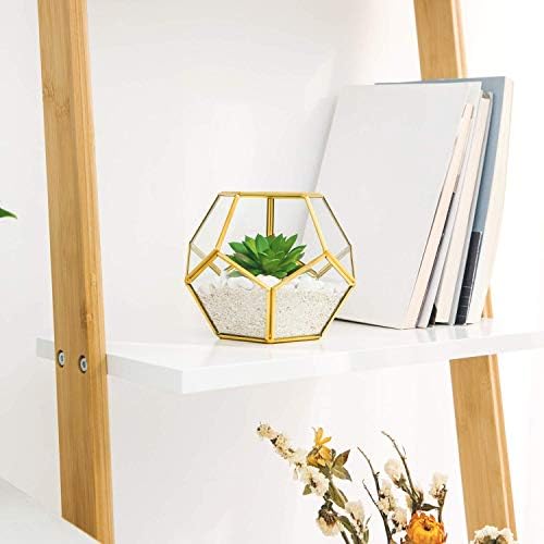 Mkono Artificial Succulent in Clear Glass Pot