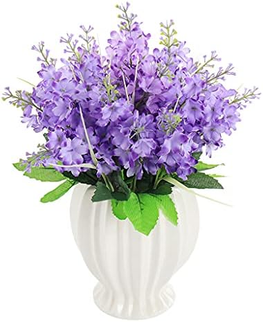 Artificial Hydrangea Bouquet Small Potted Plastic Indoor Decor