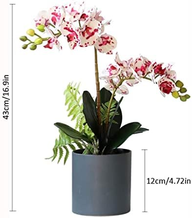 Lifelike Artificial Phalaenopsis Orchid Arrangement in Pot