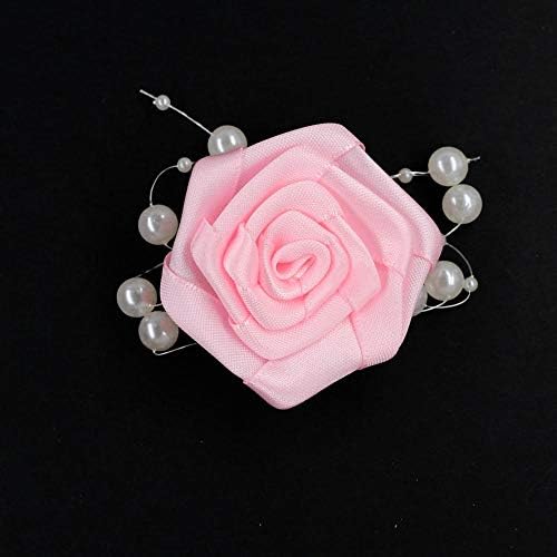 Banlardk Ivory Artificial Flower Buttonhole for Men Wedding Groom Boutonniere