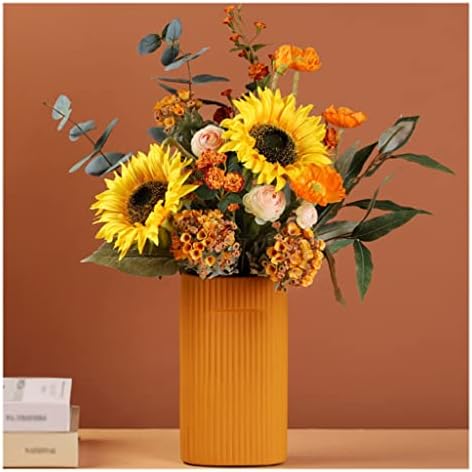 Artificial Sunflower with Ceramic Vase for Home Decor