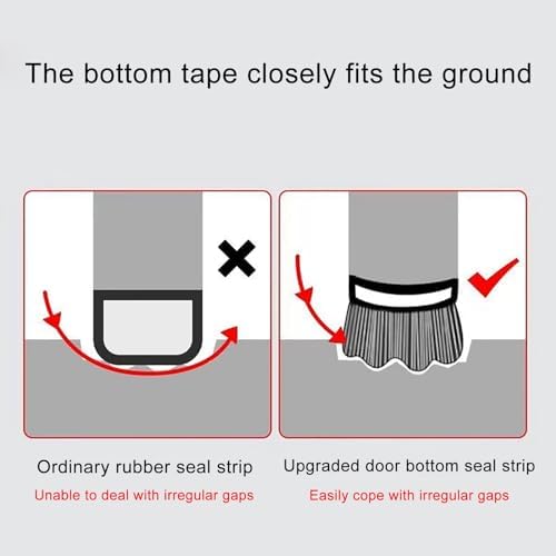 Lifeuping Under Door Draft Stopper with Brush