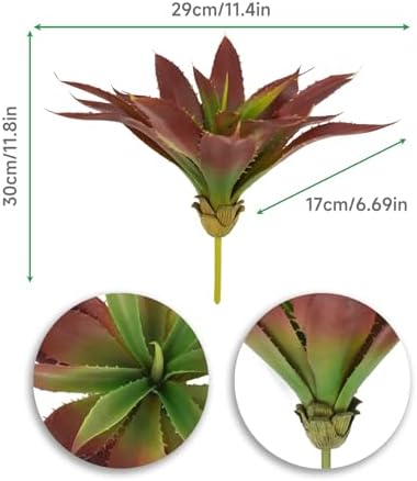 UVKDEENK Artificial Plant 2 Pack Red