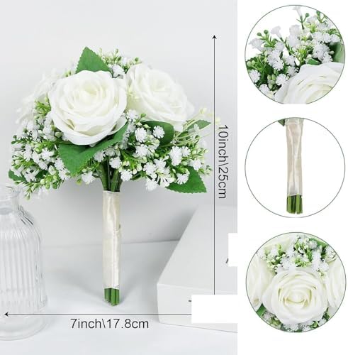 Exotic Dried Flower Bouquet 7 Inch Bridesmaid Bouquets 4PCS