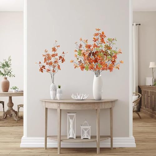 4 Pack Artificial Fall Greenery Stem for Vase Decorations