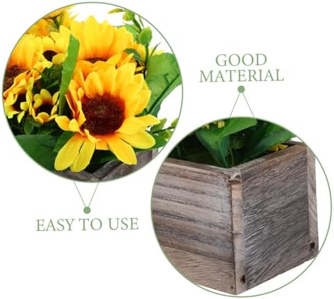 Artificial Sunflower Potted Plant for Shelf Decor