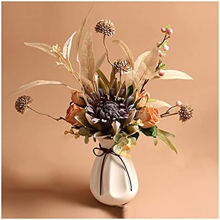 Artificial Flowers Ceramic Vase Decor for Home Living Room
