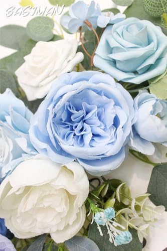 2pcs Baby Blue Wedding Arch Flowers with Cable Ties