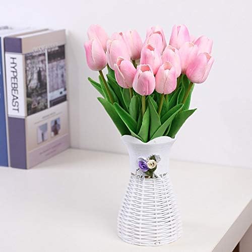 Ivory Artificial Tulips Bouquet 21cm 10pcs Wedding Decor