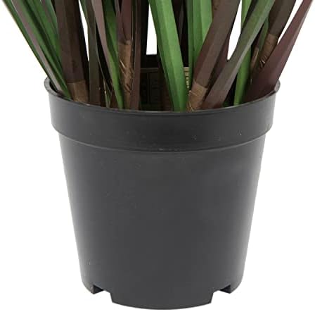 Vickerman 36 Inch Artificial Grass and Eucalyptus Plant with Black Pot