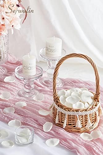 Serwalin 300PCS Ivory White Artificial Rose Petals for Weddings