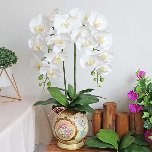 Htmeing 38 Inch Artificial Orchid Branches Real Touch Pack of 2