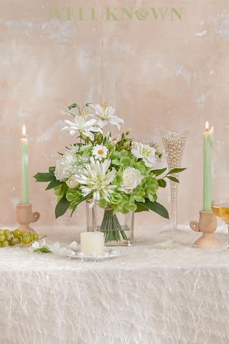 Artificial Flowers in Glass Vase with Fake Water