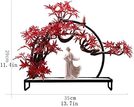 Artificial Bonsai Tree with Ceramic Statue Decor