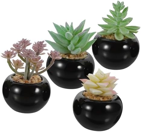 4pcs Artificial Potted Bonsai Plants Home Decor