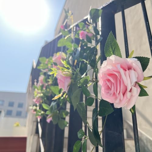 59FT Bendable Rose Garland for Home Decor Pink