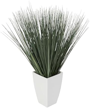 Deco 79 Artificial Plant with White Pot 19x19x28 Inches Green