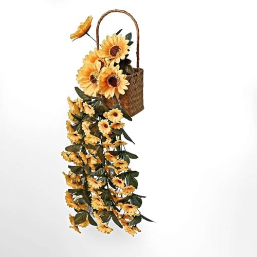 Efavormart 22 Inch Artificial Sunflower Vine Bush Decor