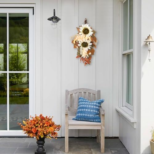 ICBOX 2PCS Fall Teardrop Swags for Front Door