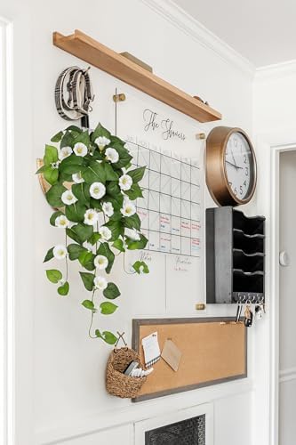 Briful Artificial Hanging Flowers 2 Pack White