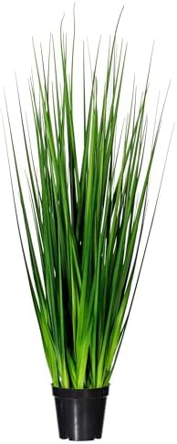 Vickerman 36 Inch Artificial Extra Full Green Grass with Black Pot