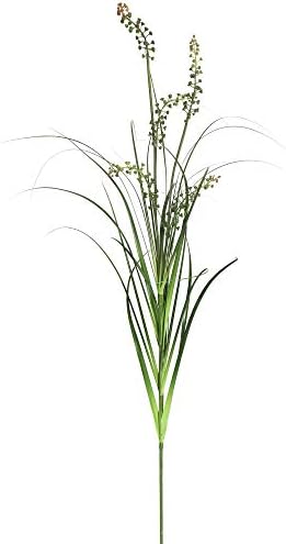 Vickerman 24 Inch Artificial Sheeps Grass with Black Plastic Pot