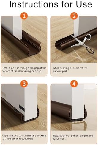Lifeuping Under Door Draft Stopper with Brush