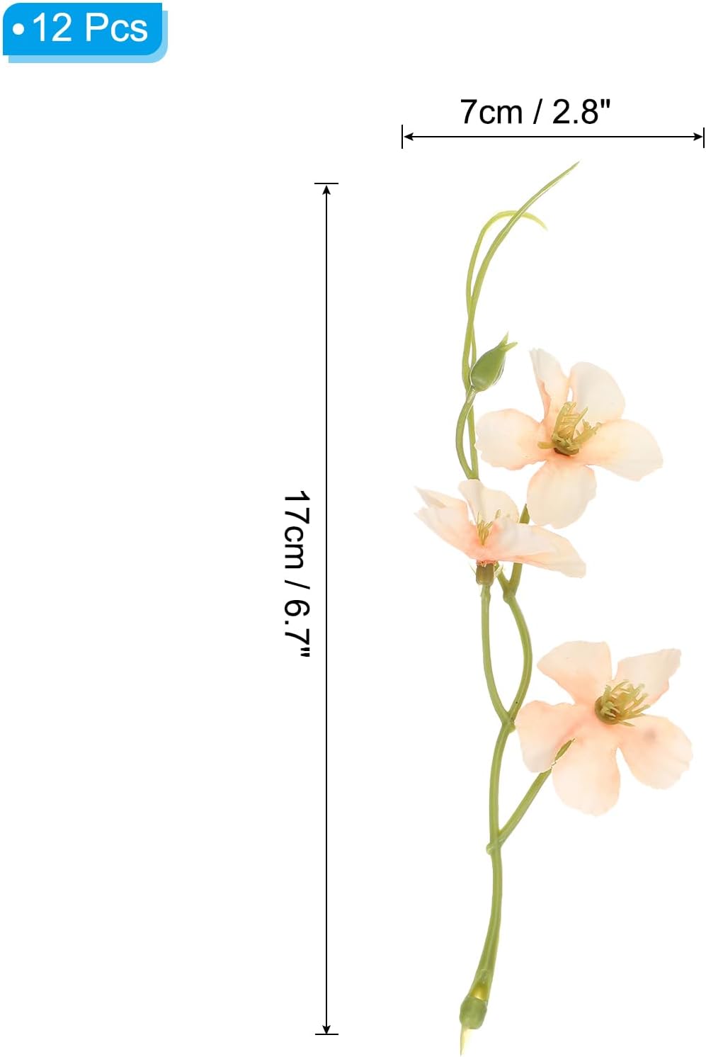 PATIKIL 12Pcs Artificial Orchid Flowers Floating Candle Centerpieces Champagne