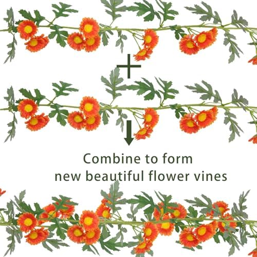 2 Pcs Wildflower Garland for Spring and Summer Decor