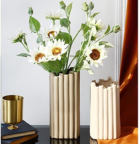 Retro Rose Artificial Flowers Ceramic Vase Decoration