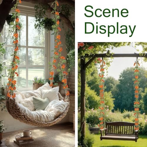 2 Pcs Wildflower Garland for Spring and Summer Decor