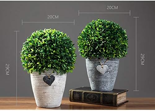 Realistic Artificial Potted Plants with Cement Pot
