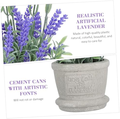 Artificial Lavender Potted Plant for Home Office Decor
