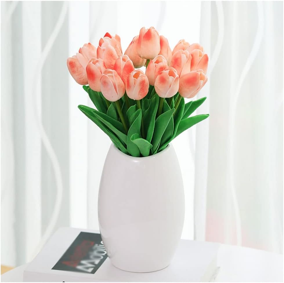 Artificial Tulip Flowers with Vase Set for Home Decor