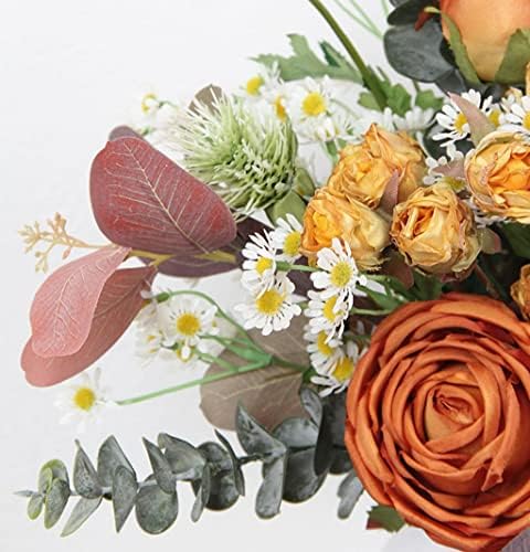 Artificial Silk Flowers with Vase for Home Decor