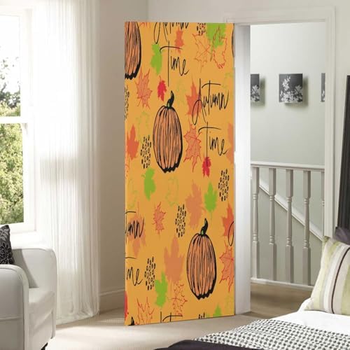 Susiyo Halloween Door Cover Autumn Time Decor 32x79 in