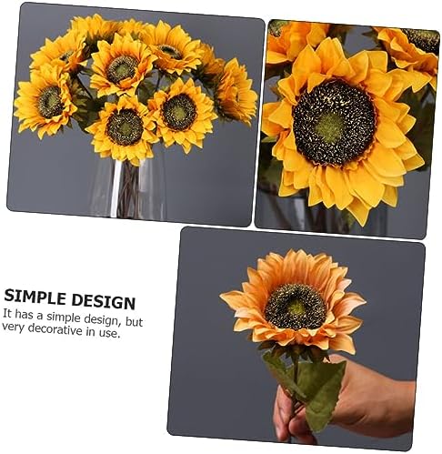 10 Pcs Artificial Sunflower Centerpiece Table Decor