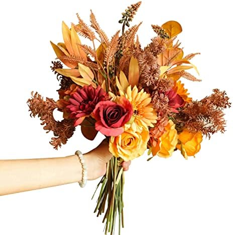 2pcs Boho Style Artificial Flower Bouquets 17 Inch