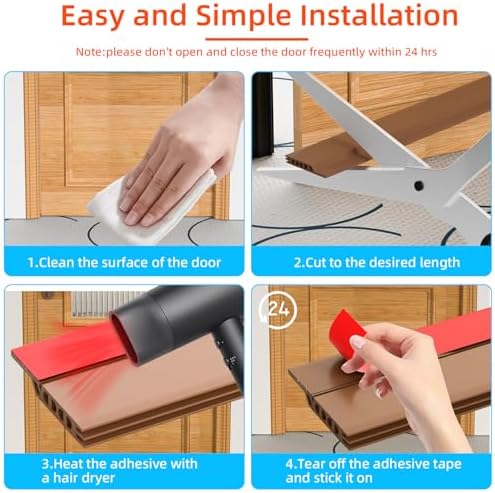 Cyzarize Door Draft Stopper 39inch Brown